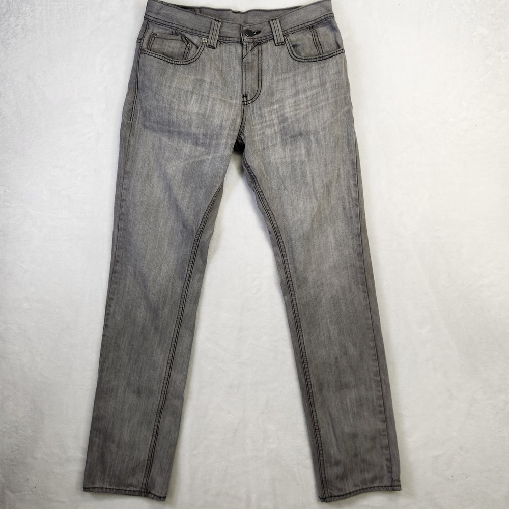Levi's 511 Slim Fit Gray Wash Denim Jeans Men's‎ Size 32x32 Moto Style Pockets